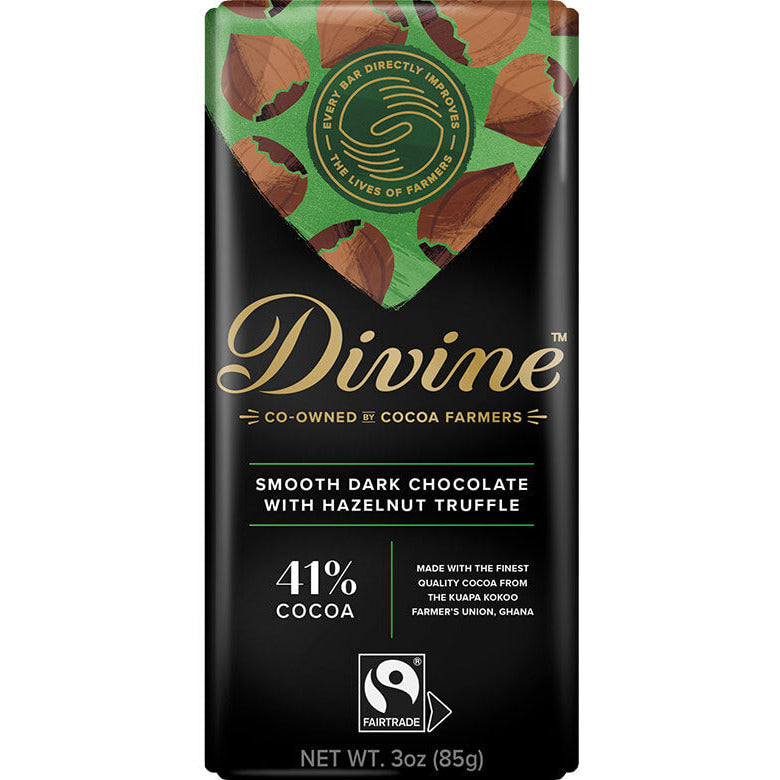 Divine Dk Chocolate With Hazlenut Truffle
