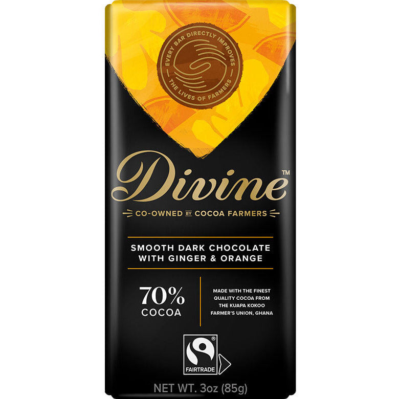 Divine Smooth Dark Chocolate With Ginger & Orange