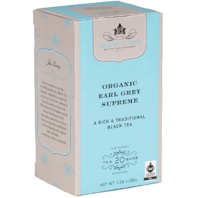 Organic Earl Grey Supreme, Box of 20 Premium Teabags