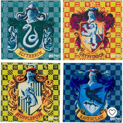 Harry Potter Hogwarts Houses Glass Coasters